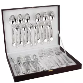 Столовый десертный набор из серебра "Европейский" 24 предмета, на 6 персон