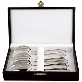 Набор чайных ложек из серебра "Элегант" на 6 персон