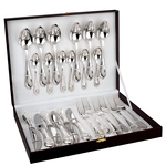 Столовый десертный набор из серебра "Элегант" 24 предмета, на 6 персон