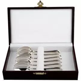 Набор кофейных ложек из серебра "Элегант" на 6 персон