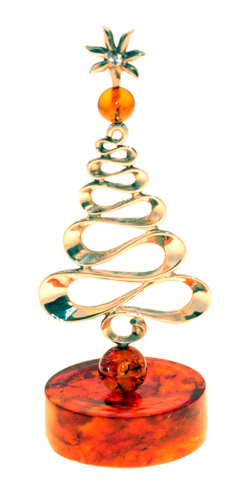 Souvenir made of amber "New Year's Tree"