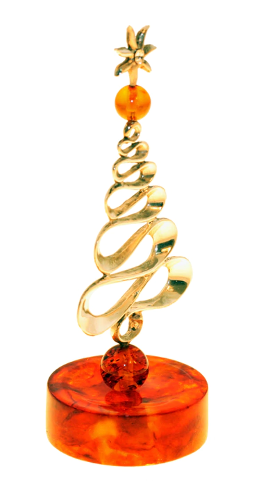 Souvenir made of amber "New Year's Tree"