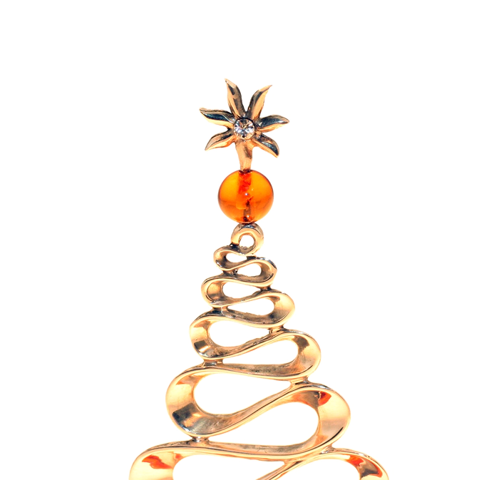 Souvenir made of amber "New Year's Tree"