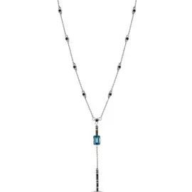 Колье из белого золота с топазом и бриллиантами Колье из белого золота с топазом и бриллиантами