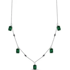 Колье из белого золота с турмалинами и бриллиантами Колье из белого золота с турмалинами и бриллиантами