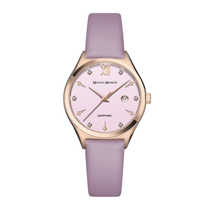 Наручные кварцевые часы Mikhail Moskvin Elegance с розовым ремешком