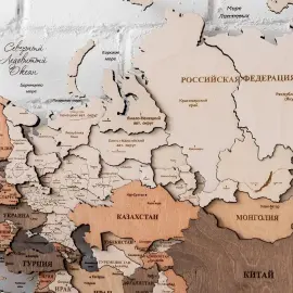 Карта мира многоуровневая 3D "Sandstorm" на заказ Карта мира многоуровневая 3D "Sandstorm" на заказ