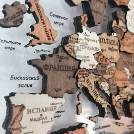 Карта мира многоуровневая 3D "Sandstorm" на заказ Карта мира многоуровневая 3D "Sandstorm" на заказ