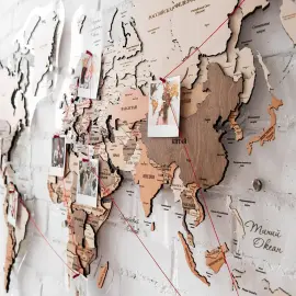 Карта мира многоуровневая 3D "Sandstorm" на заказ Карта мира многоуровневая 3D "Sandstorm" на заказ