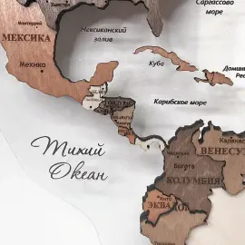 Карта мира многоуровневая 3D "Sandstorm" на заказ Карта мира многоуровневая 3D "Sandstorm" на заказ