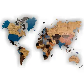 Карта мира многоуровневая 3D "Indigo" на заказ Карта мира многоуровневая 3D "Indigo" на заказ