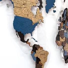 Карта мира многоуровневая 3D "Indigo" на заказ Карта мира многоуровневая 3D "Indigo" на заказ