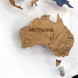Карта мира многоуровневая 3D "Indigo" на заказ Карта мира многоуровневая 3D "Indigo" на заказ