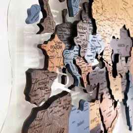 Карта мира многоуровневая 3D "Indigo" на заказ Карта мира многоуровневая 3D "Indigo" на заказ