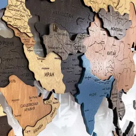 Карта мира многоуровневая 3D "Indigo" на заказ Карта мира многоуровневая 3D "Indigo" на заказ