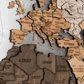 Карта мира многоуровневая 3D "Cappuccino" на заказ Карта мира многоуровневая 3D "Cappuccino" на заказ