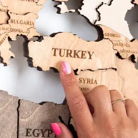 Карта мира многоуровневая 3D "Cappuccino" на заказ Карта мира многоуровневая 3D "Cappuccino" на заказ