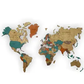 Карта мира многоуровневая 3D "Oasis" на заказ Карта мира многоуровневая 3D "Oasis" на заказ