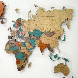 Карта мира многоуровневая 3D "Oasis" на заказ Карта мира многоуровневая 3D "Oasis" на заказ