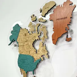 Карта мира многоуровневая 3D "Oasis" на заказ Карта мира многоуровневая 3D "Oasis" на заказ