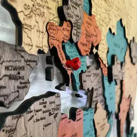 Карта мира многоуровневая 3D "Oasis" на заказ Карта мира многоуровневая 3D "Oasis" на заказ