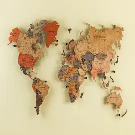 Карта мира, многоуровневая 3D "Terra Nova", на заказ Карта мира, многоуровневая 3D "Terra Nova", на заказ