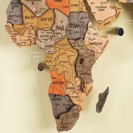 Карта мира, многоуровневая 3D "Terra Nova", на заказ Карта мира, многоуровневая 3D "Terra Nova", на заказ