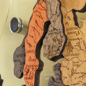 Карта мира, многоуровневая 3D "Terra Nova", на заказ