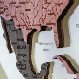 Карта мира, многоуровневая 3D "Terra Nova", на заказ Карта мира, многоуровневая 3D "Terra Nova", на заказ