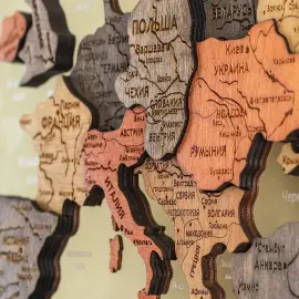 Карта мира, многоуровневая 3D "Terra Nova", на заказ Карта мира, многоуровневая 3D "Terra Nova", на заказ