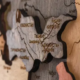 Карта мира, многоуровневая 3D "Terra Nova", на заказ Карта мира, многоуровневая 3D "Terra Nova", на заказ