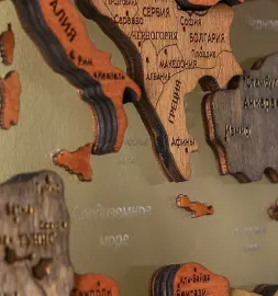 Карта мира, многоуровневая 3D "Terra Nova", на заказ Карта мира, многоуровневая 3D "Terra Nova", на заказ