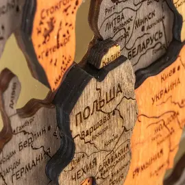 Карта мира, многоуровневая 3D "Terra Nova", на заказ Карта мира, многоуровневая 3D "Terra Nova", на заказ