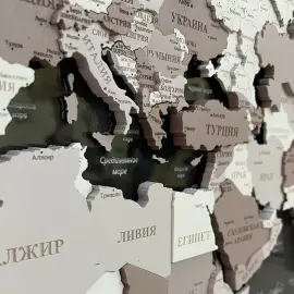 Карта мира, многоуровневая 3D "Sakura", на заказ Карта мира, многоуровневая 3D "Sakura", на заказ