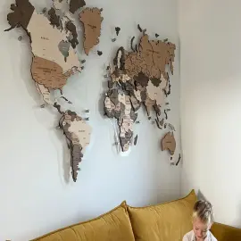 Карта мира, многоуровневая 3D "Dune", на заказ Карта мира, многоуровневая 3D "Dune", на заказ