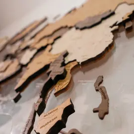 Карта мира, многоуровневая 3D "Dune", на заказ Карта мира, многоуровневая 3D "Dune", на заказ