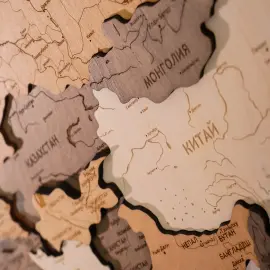 Карта мира, многоуровневая 3D "Dune", на заказ Карта мира, многоуровневая 3D "Dune", на заказ