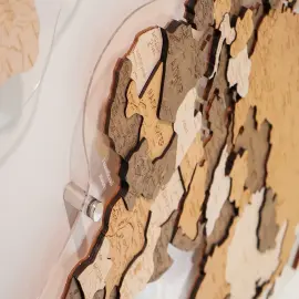 Карта мира, многоуровневая 3D "Dune", на заказ Карта мира, многоуровневая 3D "Dune", на заказ