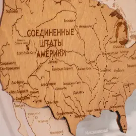 Карта мира, многоуровневая 3D "Dune", на заказ Карта мира, многоуровневая 3D "Dune", на заказ
