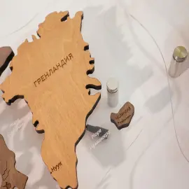 Карта мира, многоуровневая 3D "Dune", на заказ Карта мира, многоуровневая 3D "Dune", на заказ