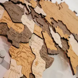 Карта мира, многоуровневая 3D "Dune", на заказ Карта мира, многоуровневая 3D "Dune", на заказ