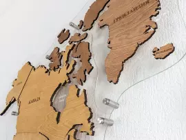 Карта мира, многоуровневая 3D "Sunrise", на заказ