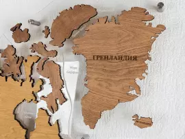Карта мира, многоуровневая 3D "Sunrise", на заказ