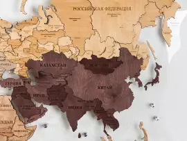 Карта мира, многоуровневая 3D "Sunrise", на заказ