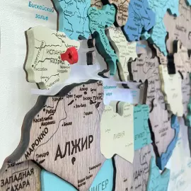 Карта мира, многоуровневая 3D "Ocean breeze", на заказ