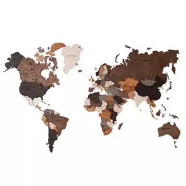 Карта мира, многоуровневая 3D "Darkwood", на заказ