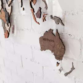 Карта мира, многоуровневая 3D "Darkwood", на заказ