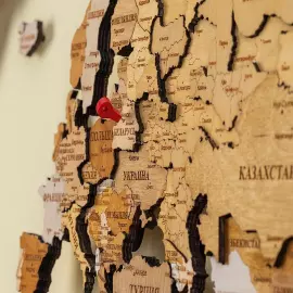 Карта мира, многоуровневая 3D "Honeyway", на заказ