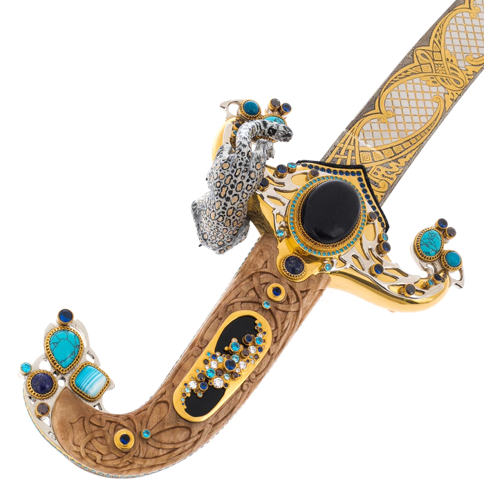 Saber "Bars" made of Damascus steel, Zlatoust