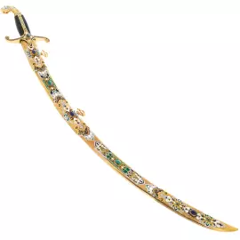 Сабля "Восточная" с малахитом и лазуритом, Златоуст